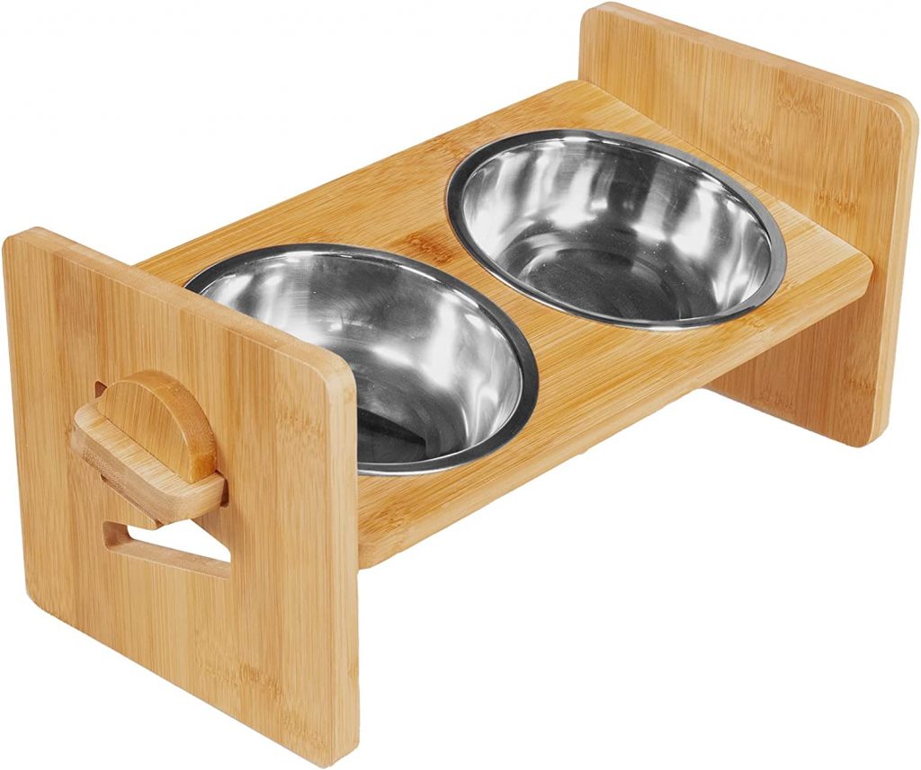 Bamboo Elevated Dog Bowls