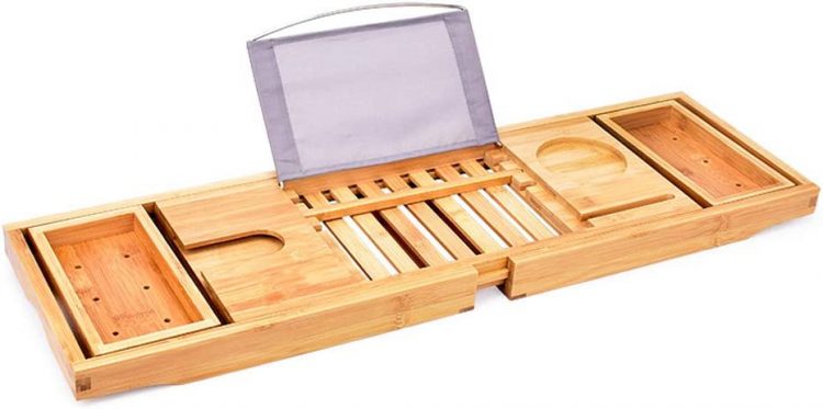 bamboo bathtub caddy