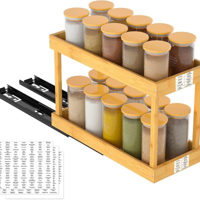 bamboo spice rack
