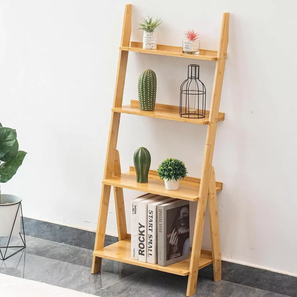 Bamboo Bookshelf Ladder