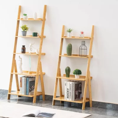 Bamboo Ladder Shelf