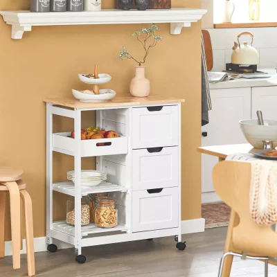 wood kitchen cart