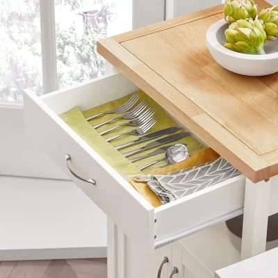 wood kitchen cart
