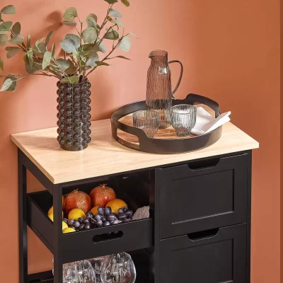 wood rolling kitchen