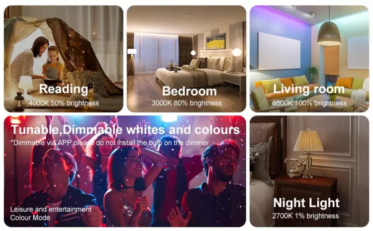 Music Sync RGB LED Bulb for Party and Entertainment Light