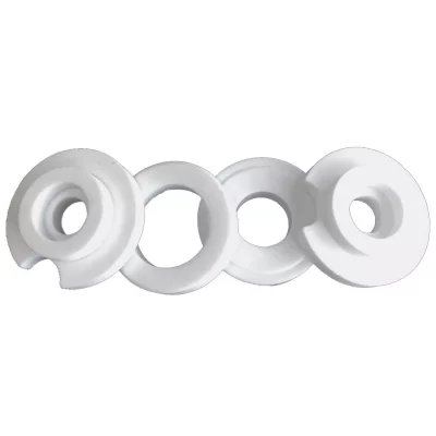 Anel de cerâmica de alumina 95 personalizado - anel de cerâmica com formato especial