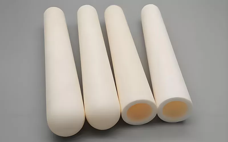 99.5% alumina thermocouple protection tube for industrial high temperature furnace, corrosion-resistant ceramic sheath for sensor protection