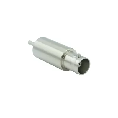 Segel Keramik-ke-Logam BNC Coaxial Feedthrough | Pin Tunggal dengan Pelindung Ground | Adaptor Las Baja Tahan Karat Diameter 0,495″