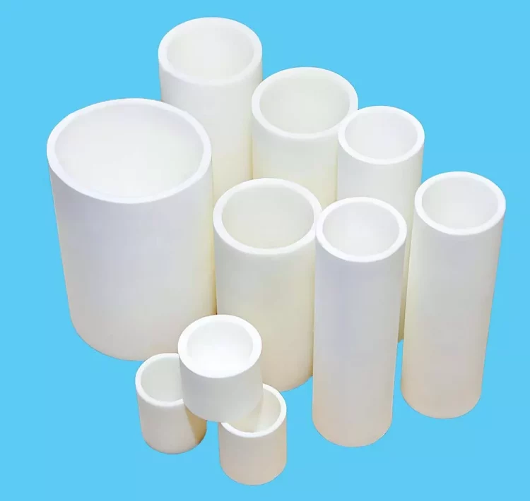 Heat-resistant and wear-resistant alumina cylindrical crucible