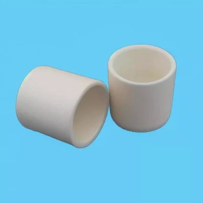 Alumina cylindrical crucible
