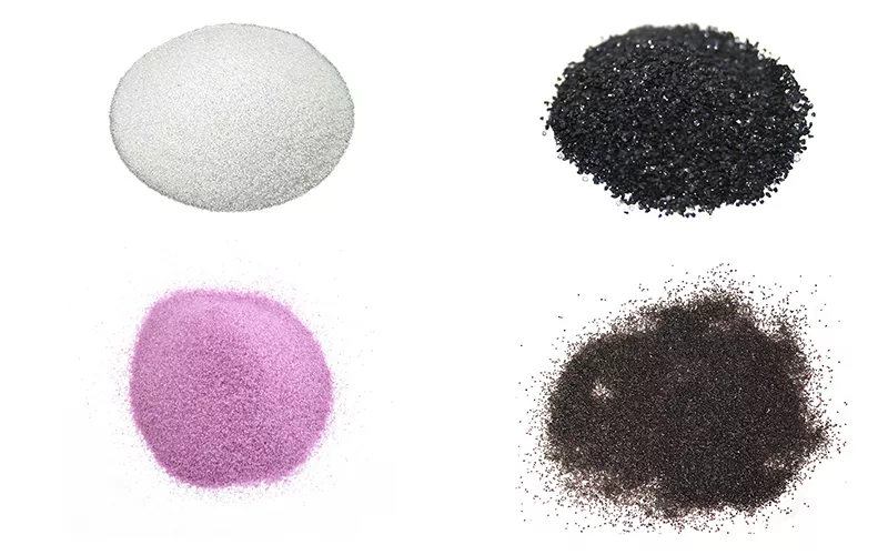 Aluminium oxide abrasives in various colours