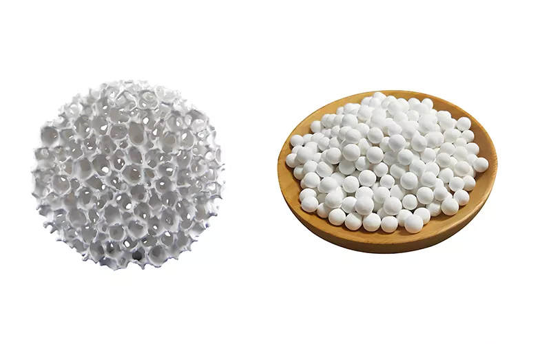 Espuma de alumina e bolas de alumina ativada