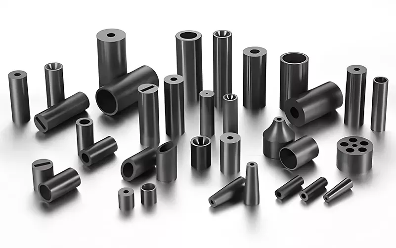 Boron Carbide Ceramic Series A collection of boron carbide ceramic components used in defense, nuclear, and industrial applications.