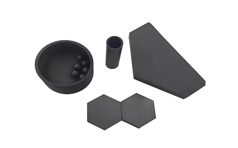 Precision-engineered boron carbide ceramic parts tailored for specific applications in extreme environments. Custom-shaped boron carbide ceramic parts for advanced industrial applications requiring high hardness and wear resistance.