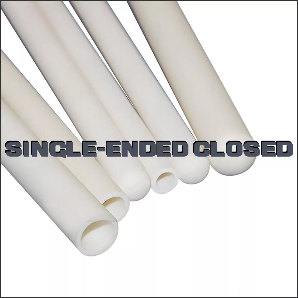Single-end closed alumina protection tube