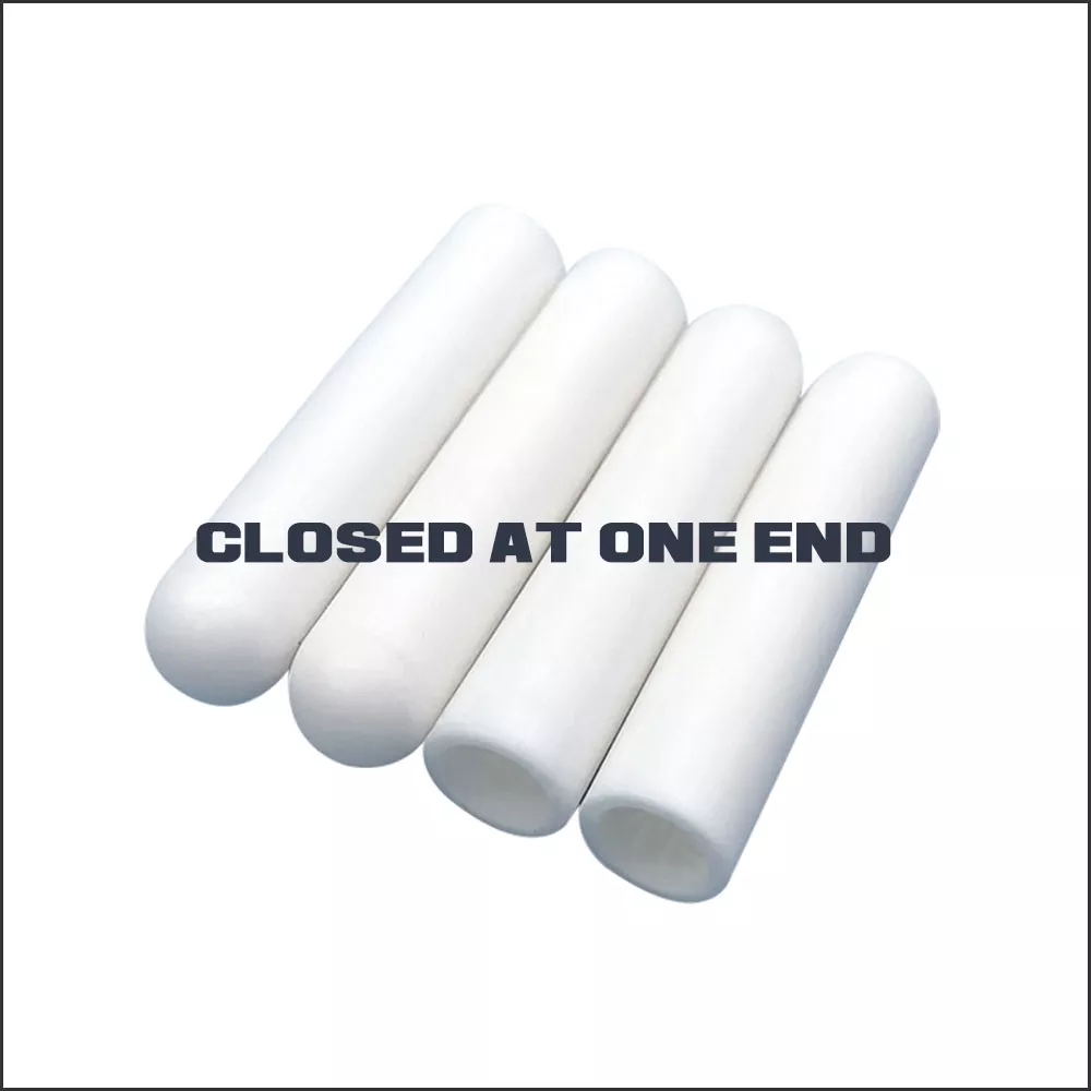 Zirconia protection tube with one end closed