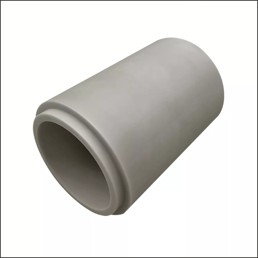Large diameter aluminum nitride ceramic tube for thermal management systems