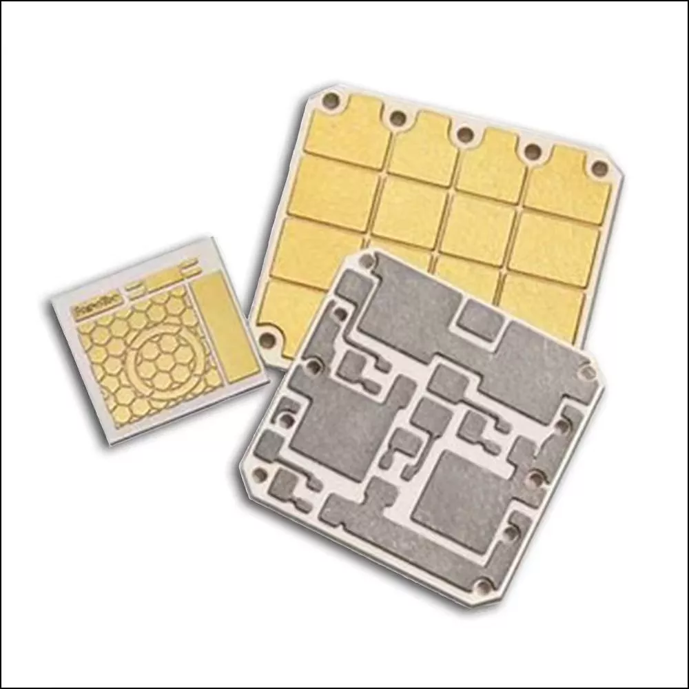 Custom aluminum nitride PCB substrate for high power electronic circuits