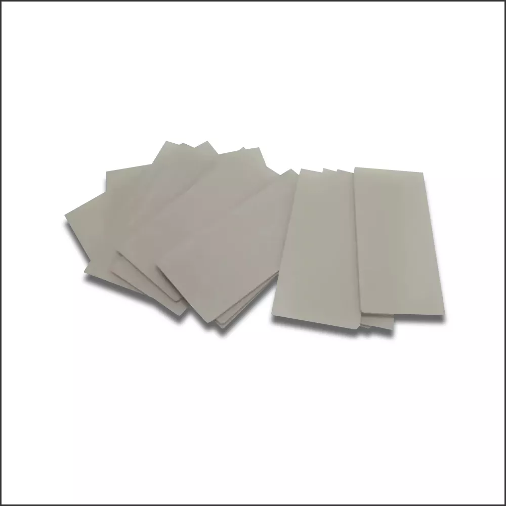 Rectangular aluminum nitride substrate designed for electronic semiconductor applications