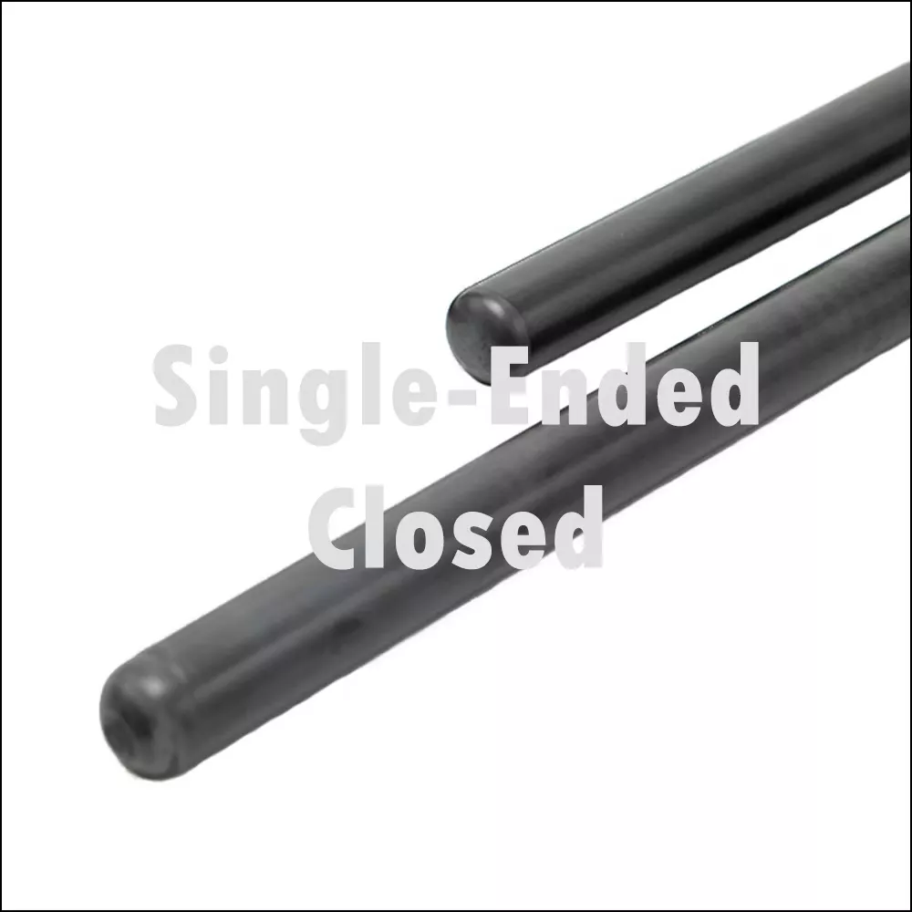 Silicon carbide protection tube closed at one end