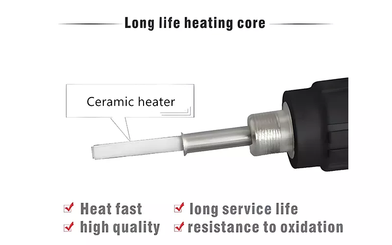 Customizable plug-in welded ceramic heating elements