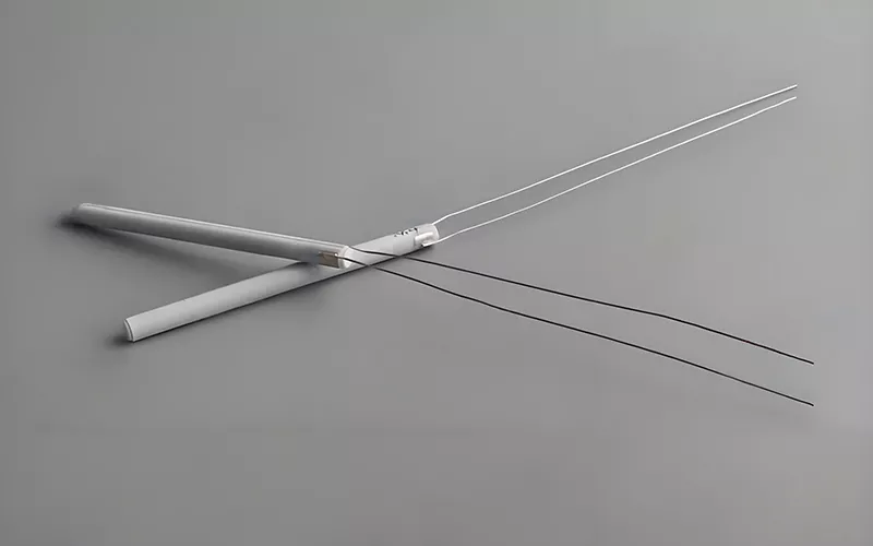 High-power ceramic heating element with thermocouple