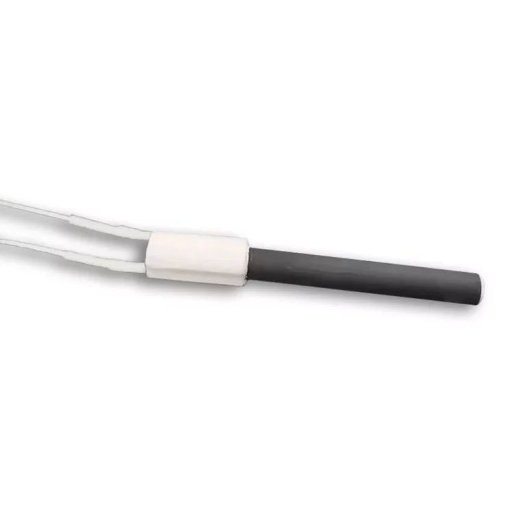 Black alumina ceramic igniter 300W front view for biomass stoves
