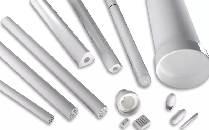 Pipes and Tubes made from Aluminum Nitride Ceramics: We have succeeded in achieving series extrusion of exceptionally thermally conductive aluminum nitride ceramics. 
