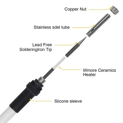 Replacement ceramic heater for soldering iron