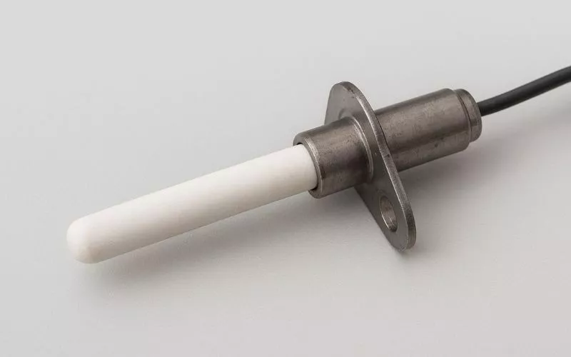 A ceramic ignition rod up close