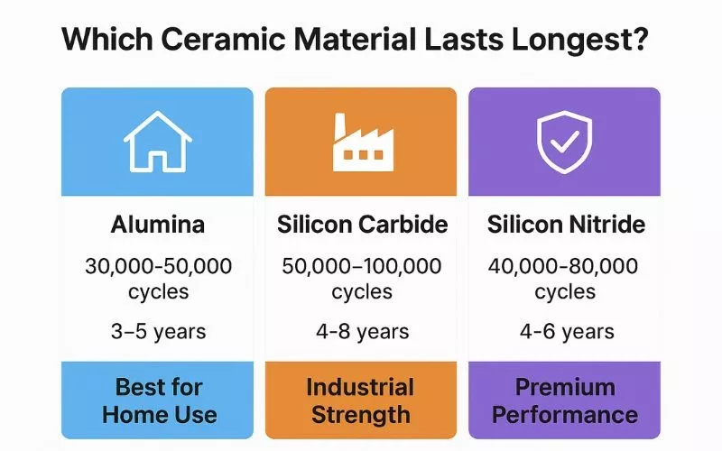 Which material lasts the longest?