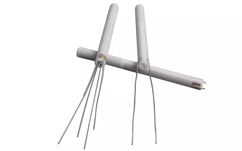 100W small ceramic heating rod with double inner holes for efficient heating.