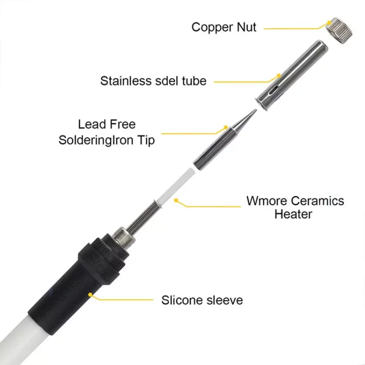 Portable 12V soldering iron heater core