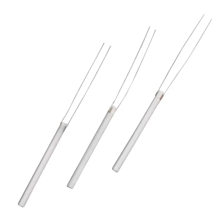 High-efficiency ceramic heating rod for oral irrigator heating systems.