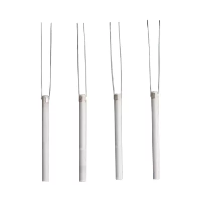 High-power ceramic heater element featuring a central hole for soldering iron applications.