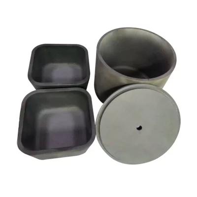 Precision silicon carbide square crucible offering high strength and thermal shock resistance