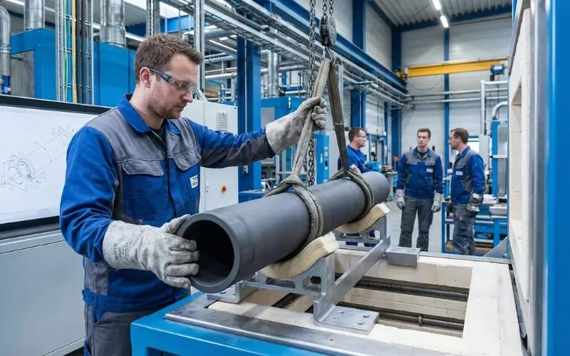 Proper installation of silicon carbide radiant tubes