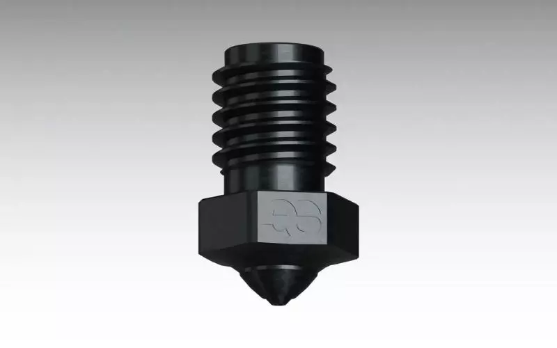 Silicon carbide desulfurization nozzle with mounting threads 