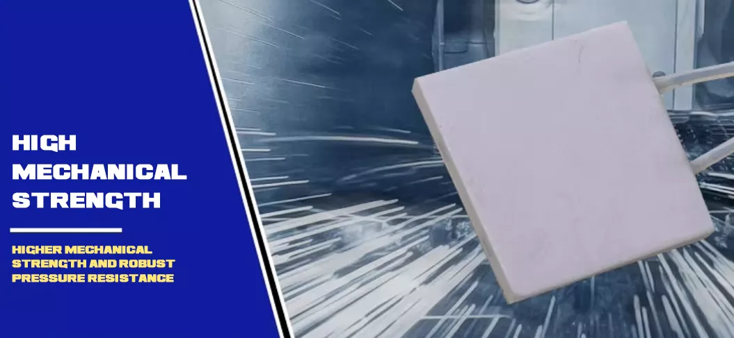 Alumina heating elements have high mechanical strength and are robust and pressure-resistant.