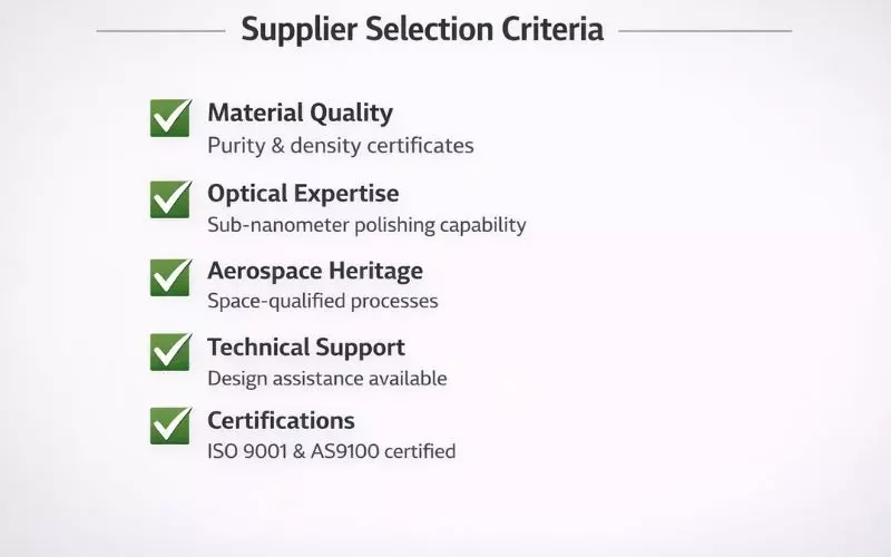 Supplier evaluation checklist