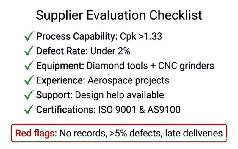Supplier evaluation checklist