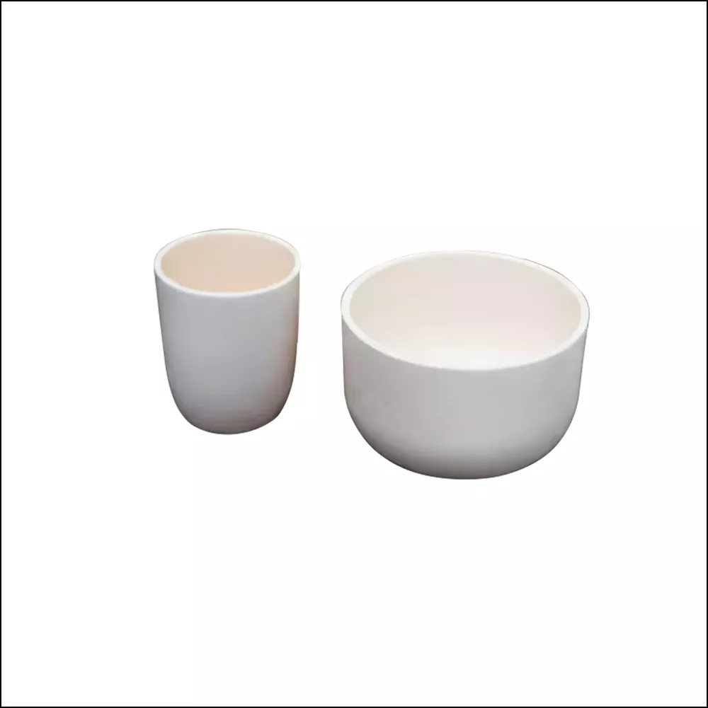 Ceramic crucibles for chemical use