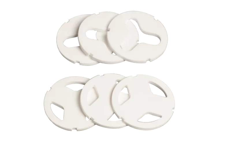 Dry-pressed ceramic water valve disc