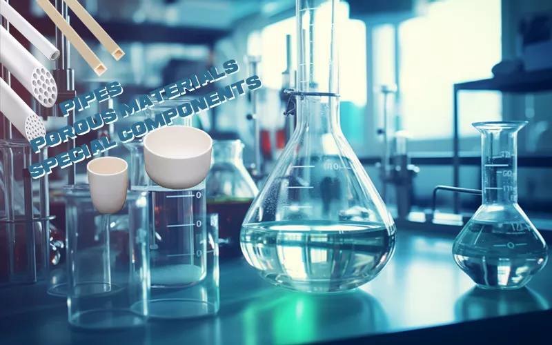 Porous special ceramic components for chemical pipes