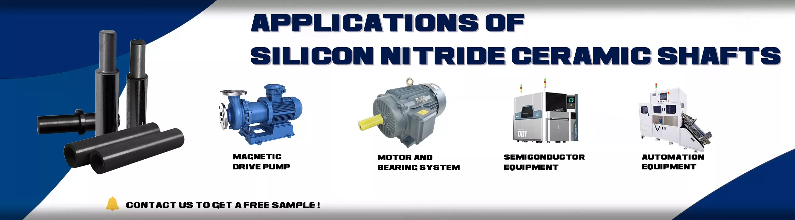 Applications of silicon nitride ceramic shafts