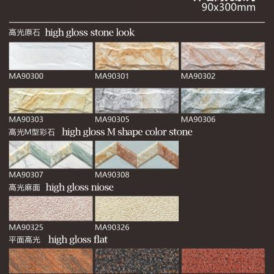 High Gloss Ceramic Wall Tile 90*300mm
