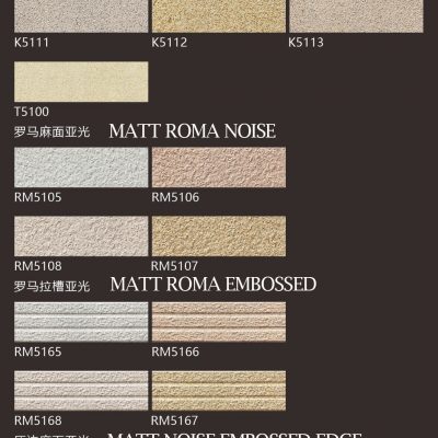 Matt Wall Tile Flat Noise Roma Embossed Look Slate 150*500mm