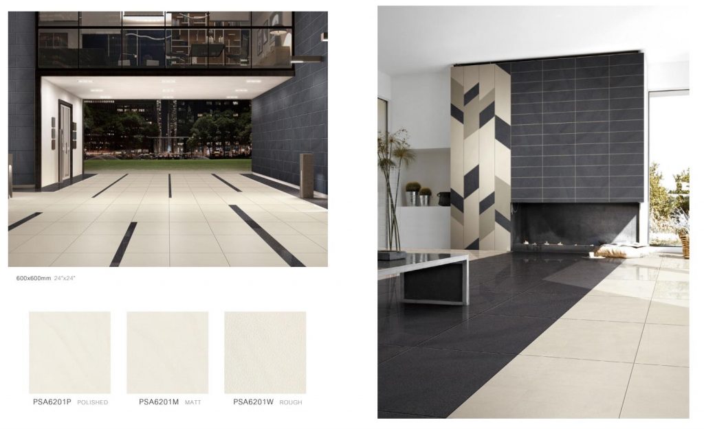 Large White Ceramic Floor Tiles