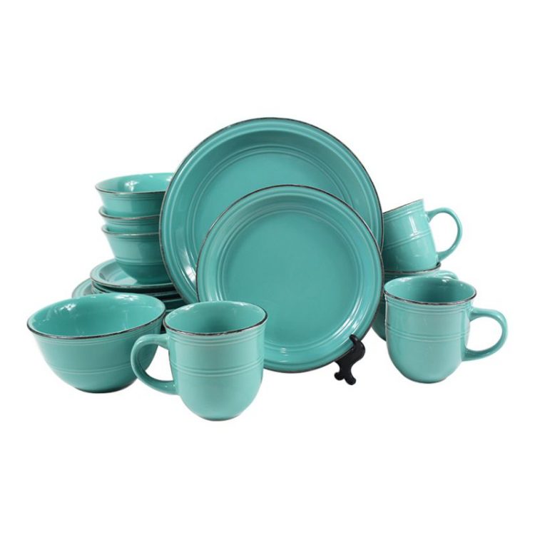 Madelyn Casual Round Dinnerware Set – 16-Piece Stoneware