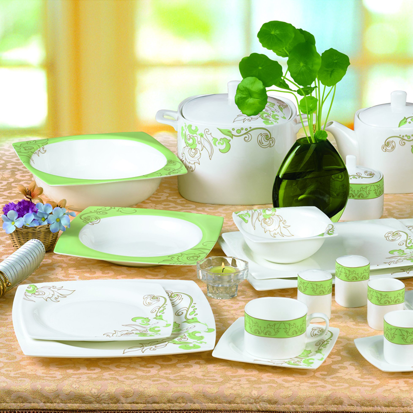 bone china square dinner set